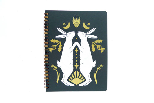 Harvest Rabbits Coil Notebook, LG