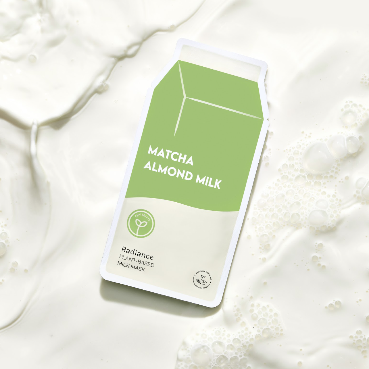 Matcha Almond Milk Radiance Plant-Based Milk Sheet Mask