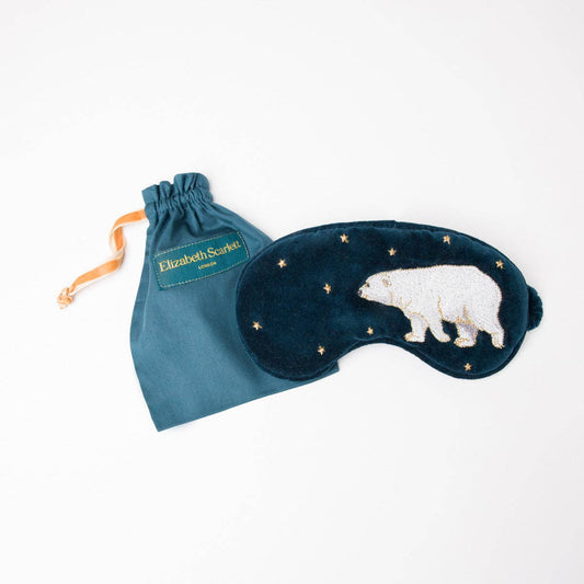 Polar Bear Eye Mask: Ink Blue / Velvet