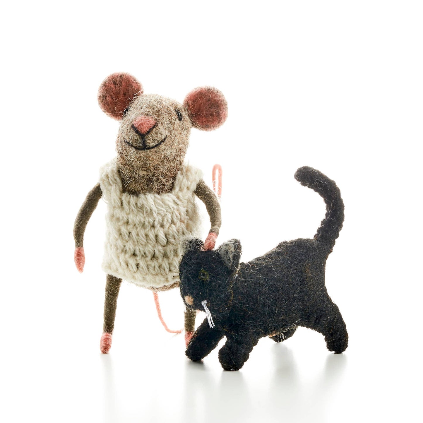 Cat Lady Mouse with Black Cat